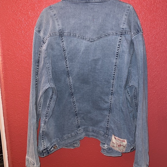 True Religion Light Wash Denim Jacket XL New with Tag - Picture 3 of 4